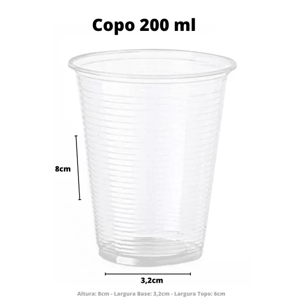 Copo Descartável PP 200 ml